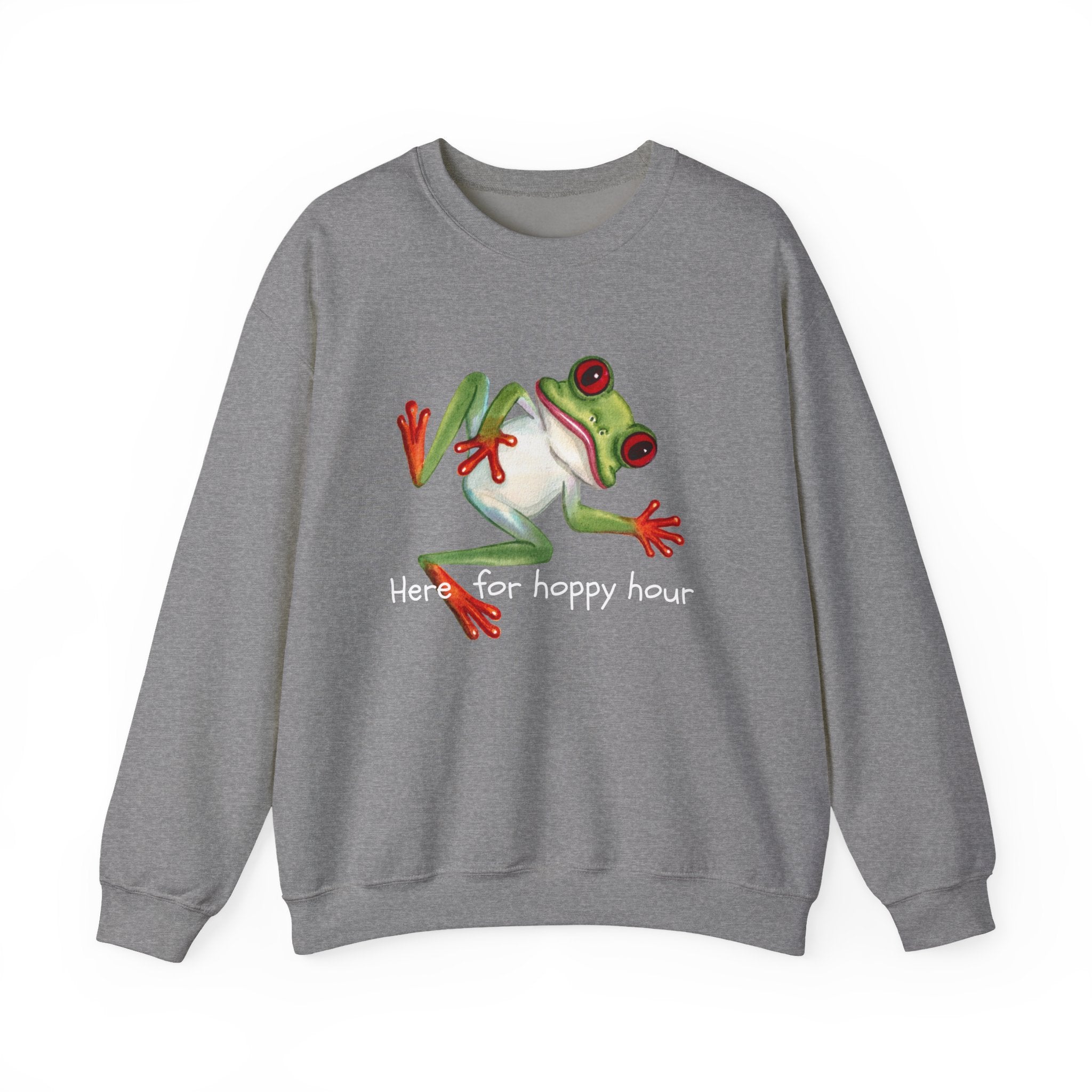 Frog 'Here for Hoppy Hour' Crewneck Sweatshirt