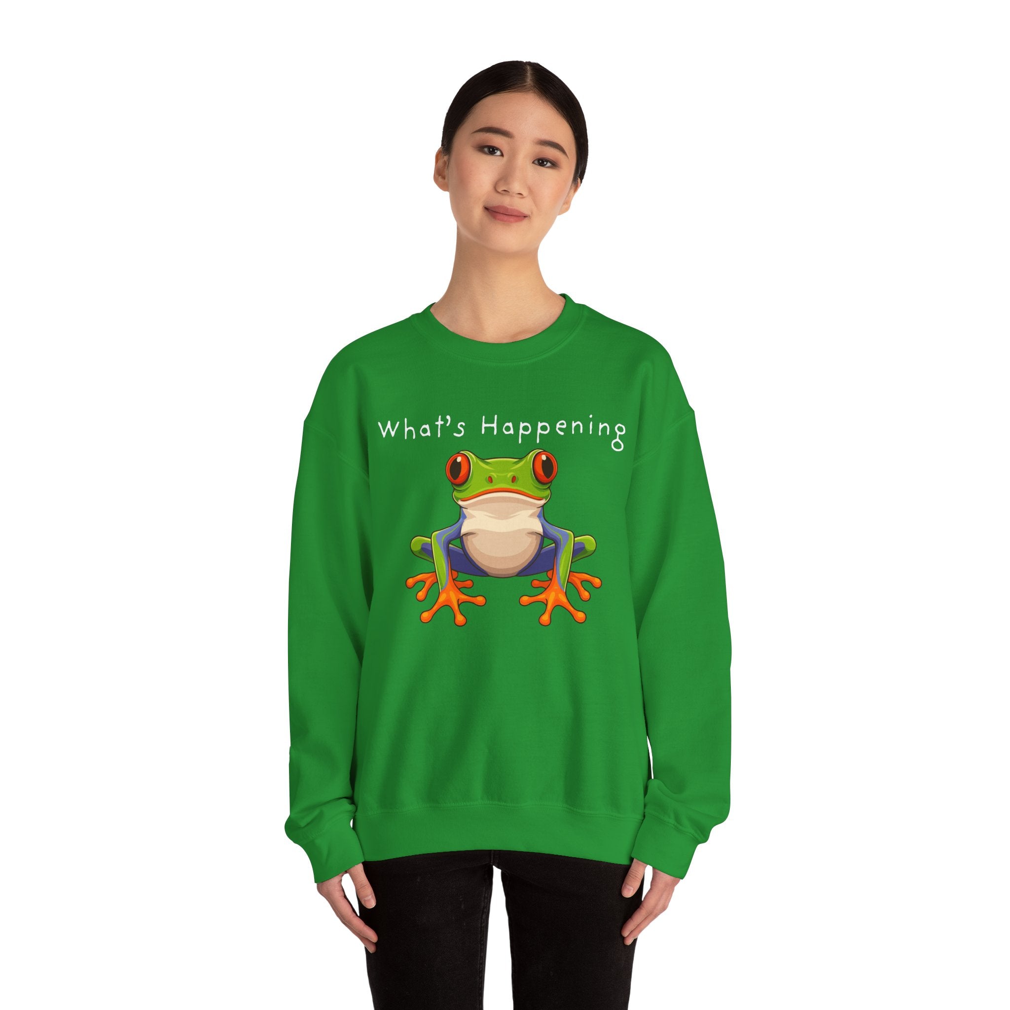 What's Happening Frog Crewneck Sweatshirt
