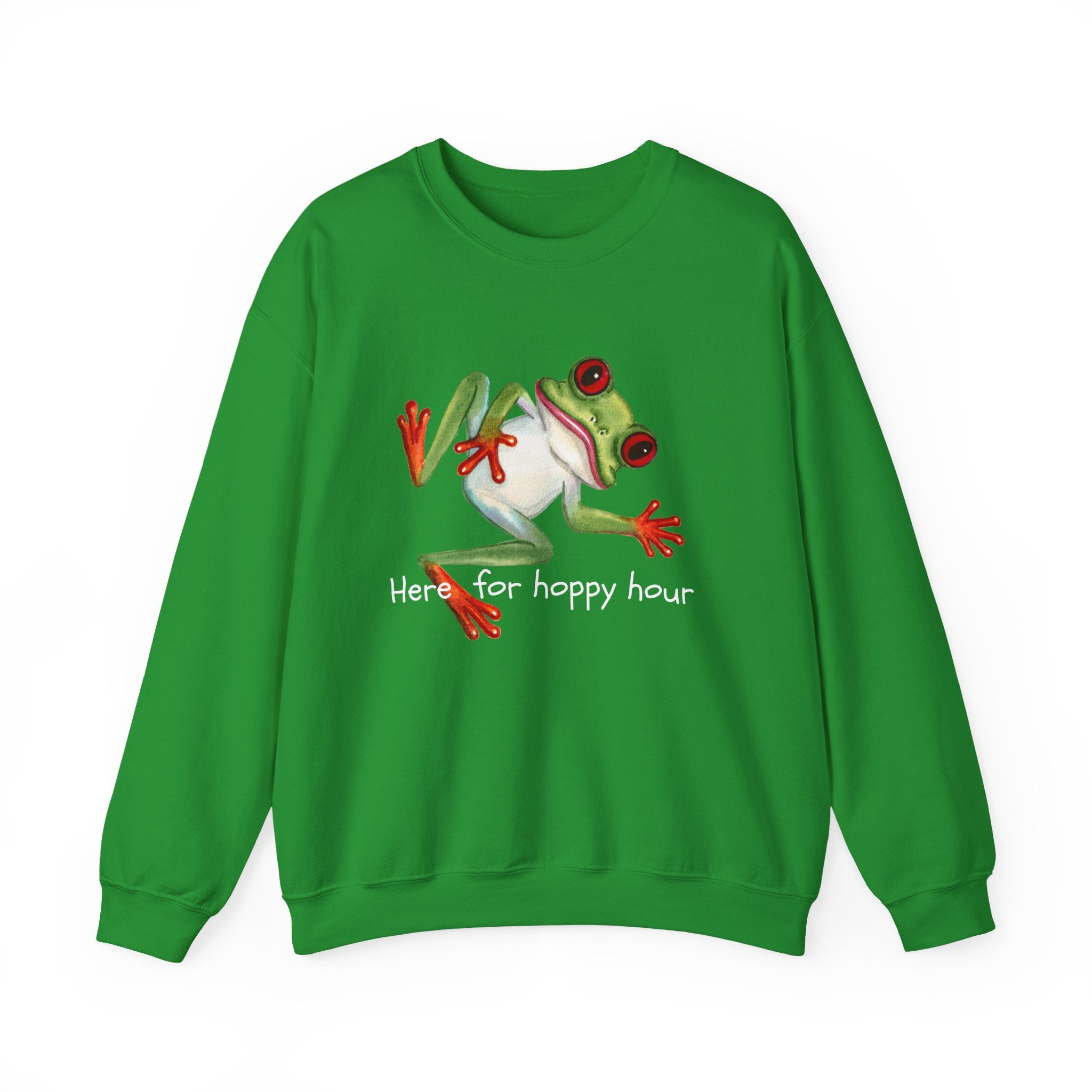 Frog 'Here for Hoppy Hour' Crewneck Sweatshirt