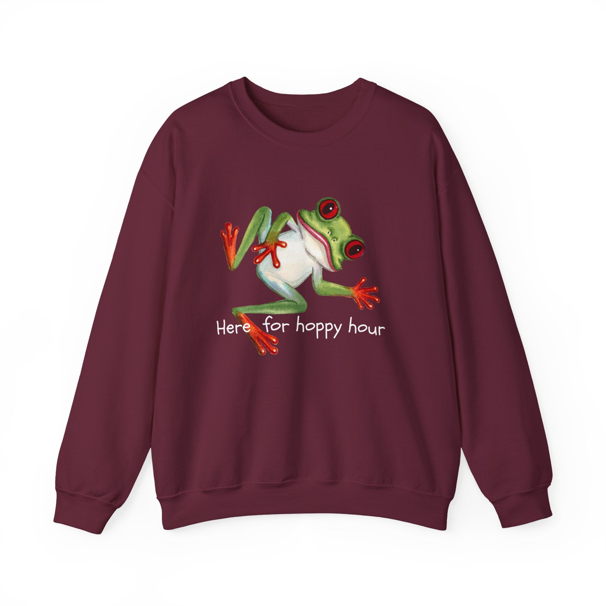 Frog 'Here for Hoppy Hour' Crewneck Sweatshirt